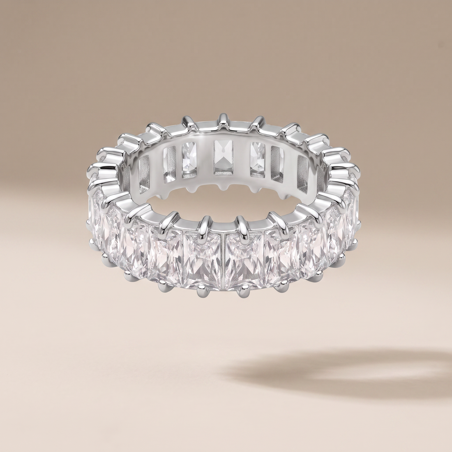 Asea Full Eternity Band Ring — Silver color