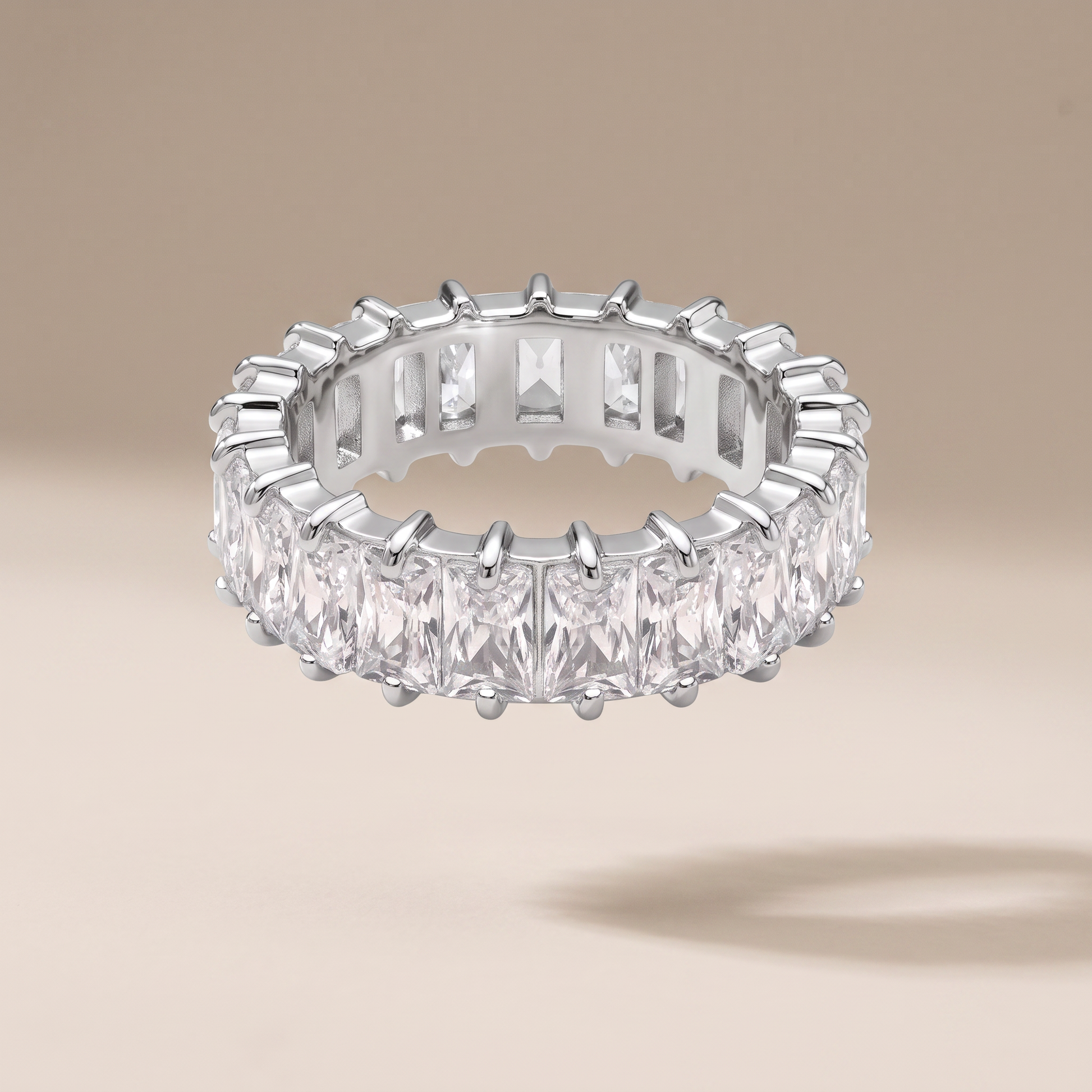 Asea Full Eternity Band Ring — Silver color