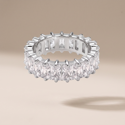 Asea Full Eternity Band Ring — Silver color