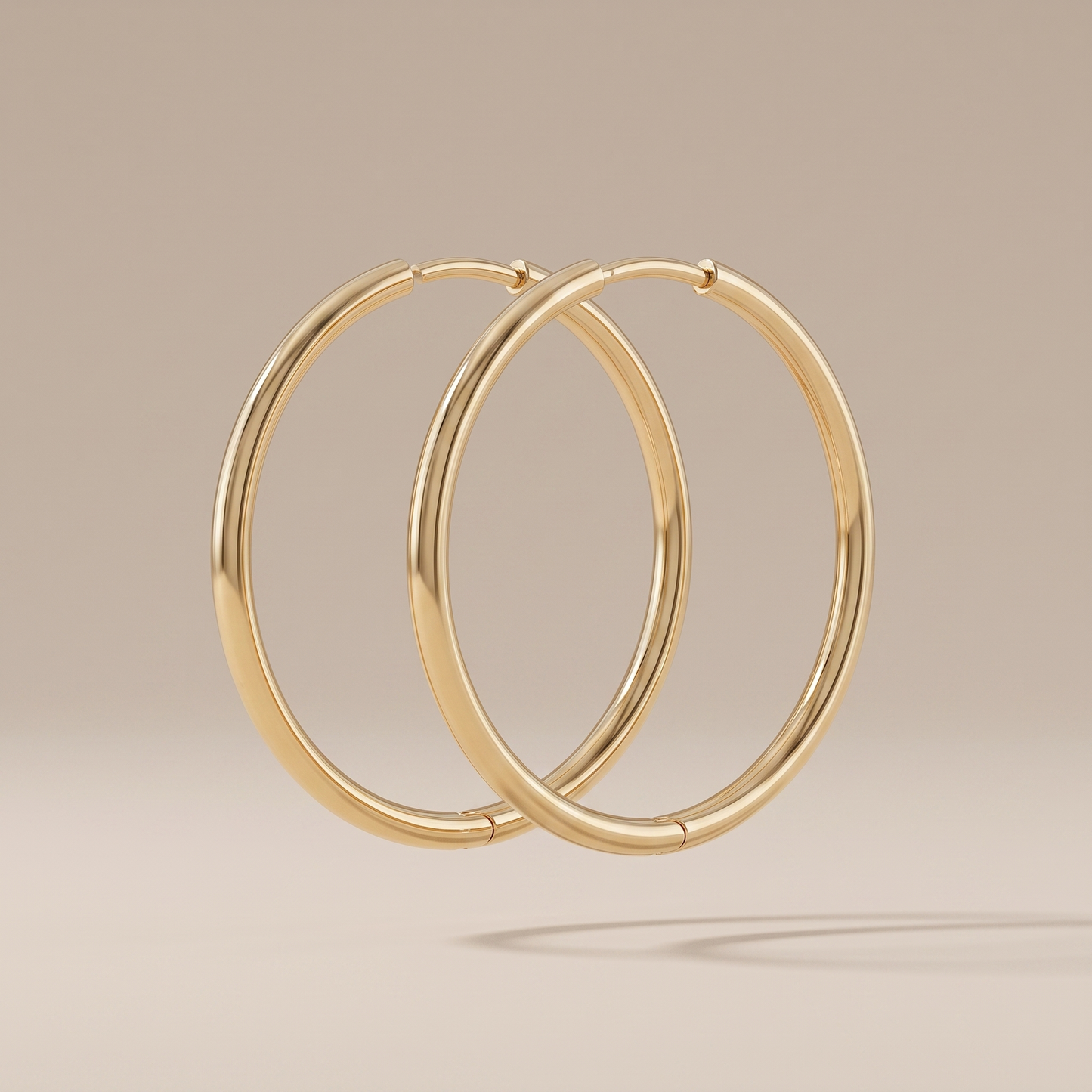 Asea Slim Gold Hoops — front view
