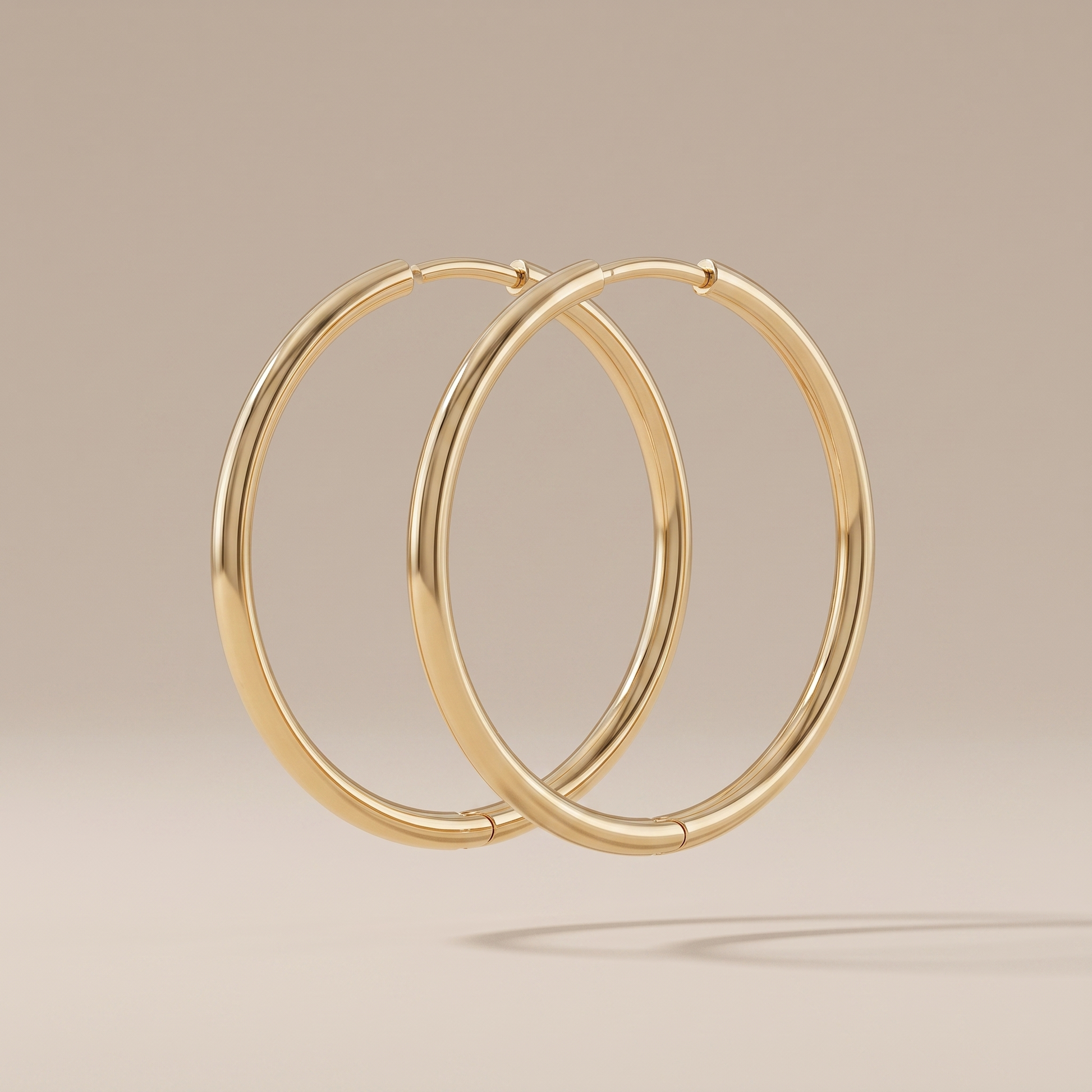Asea Slim Gold Hoops — front view