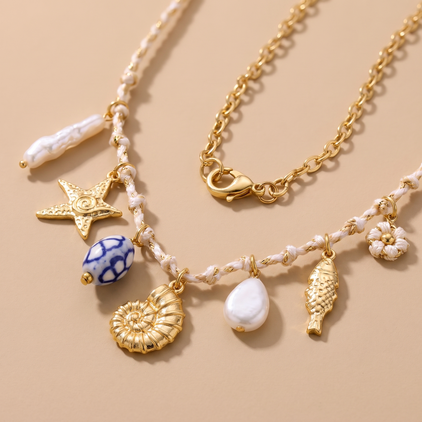Asea High Tide Charm Necklace — close-up detail