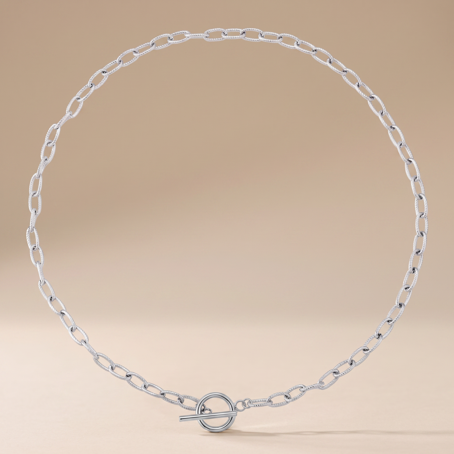 Asea Toggle Paperclip Choker — Silver color
