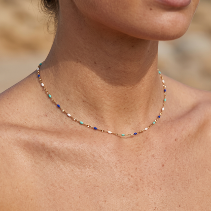 Asea Menorca Enamel Choker — worn by model