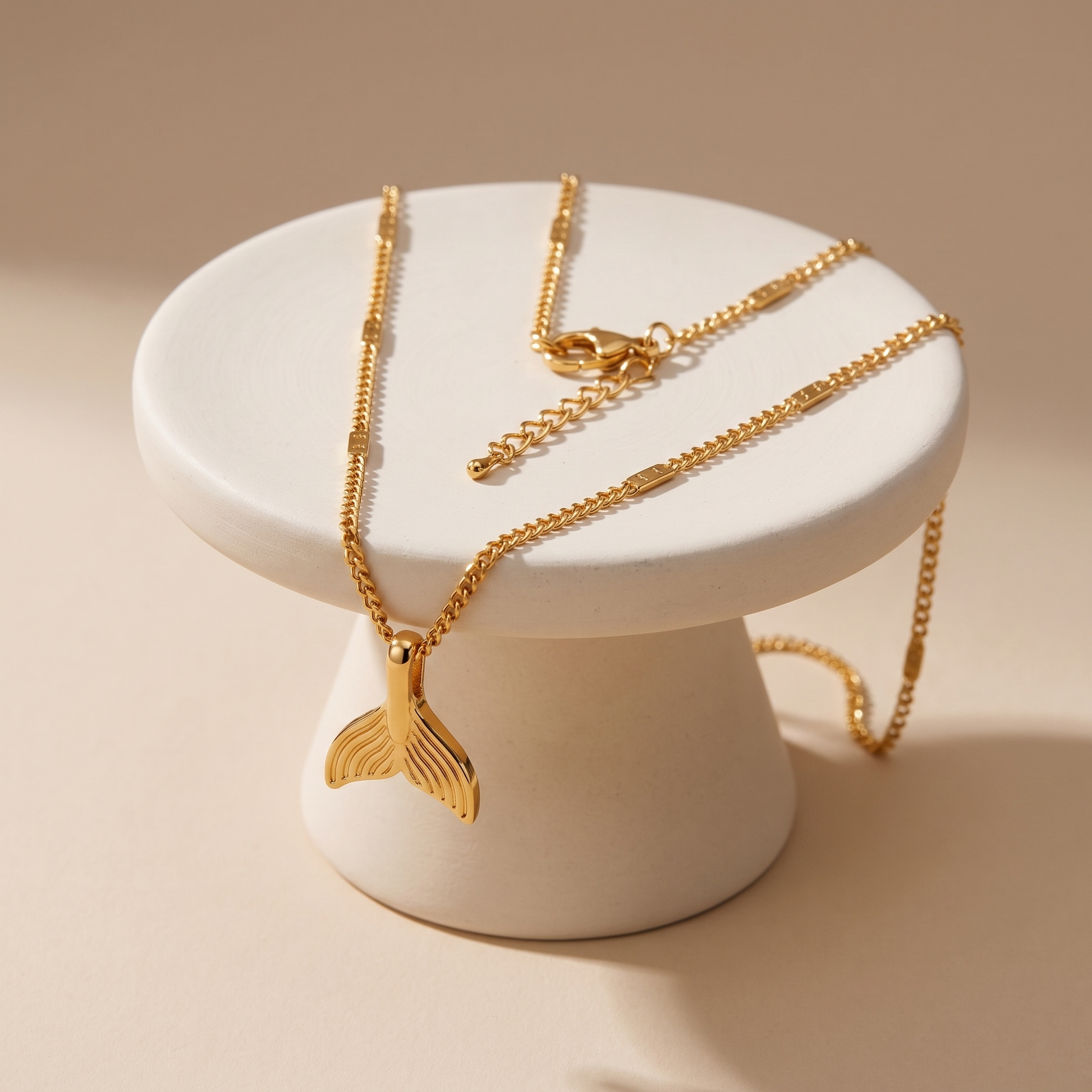 Asea Mermaid Charm Necklace — angle