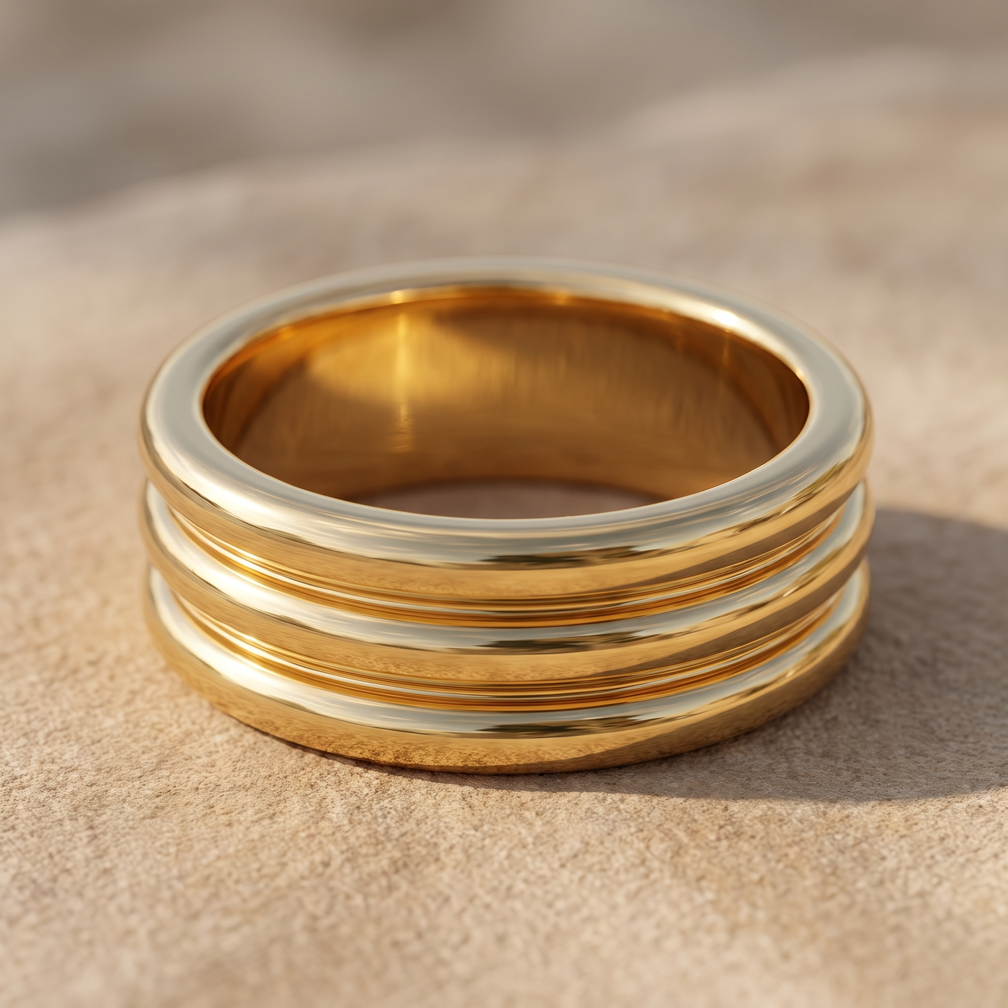 Asea Contour Layered Ring — close-up detail