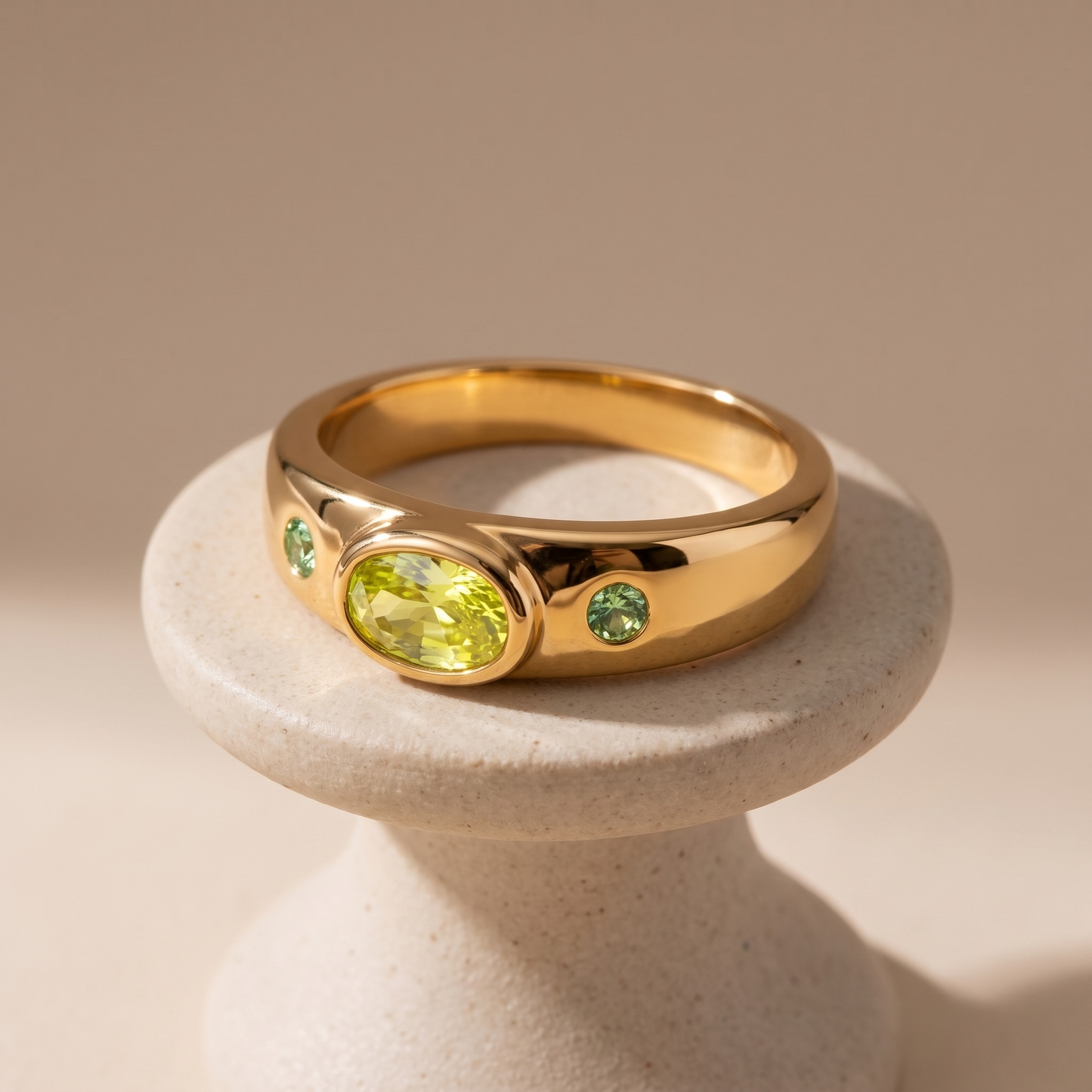 Asea Verbena Trio Stone Ring — angle