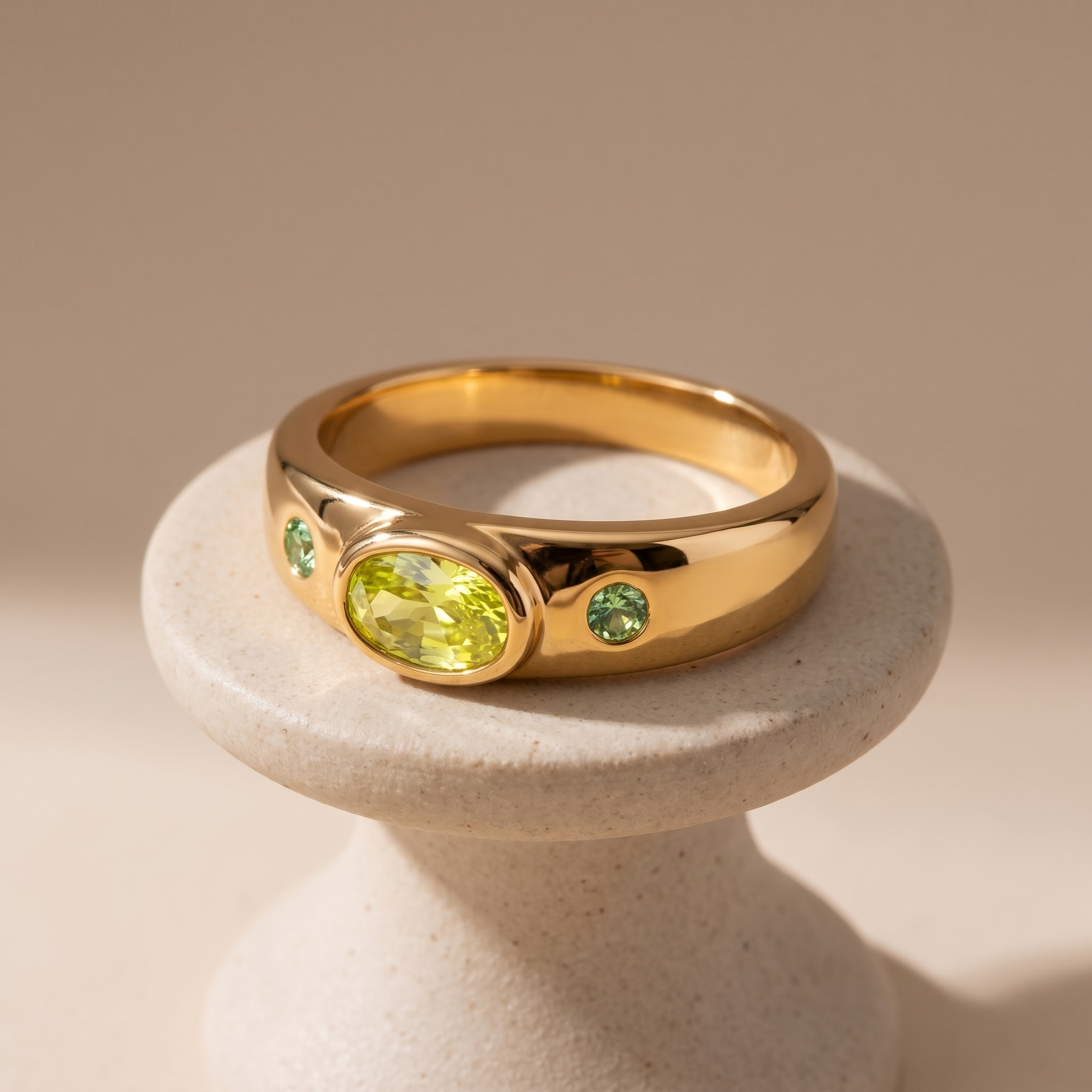 Asea Verbena Trio Stone Ring — angle