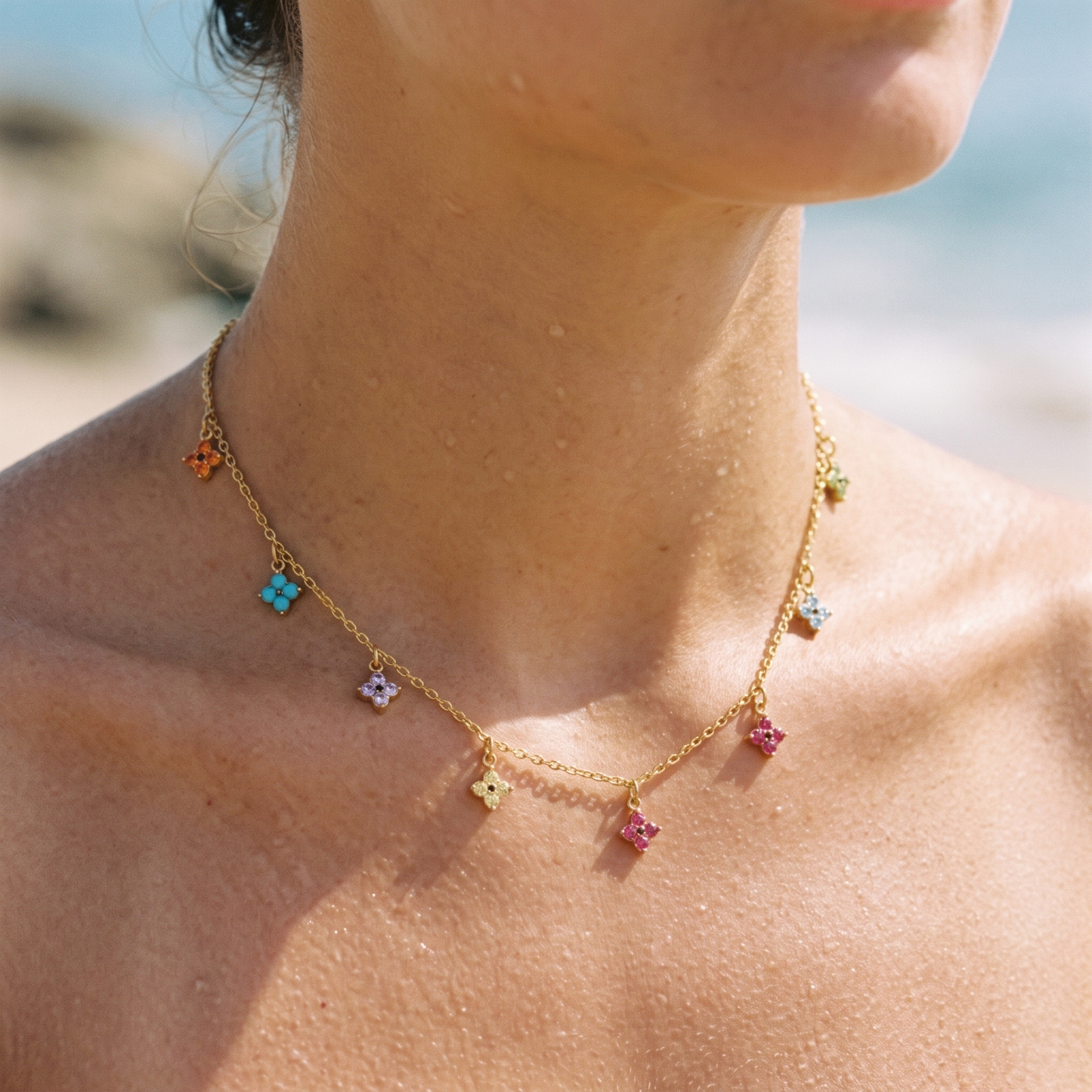 Asea Harbour Lights Charm Choker — worn by model