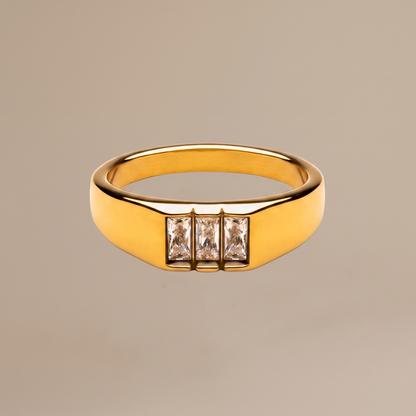 Asea Baguette-Cut Signet Ring — front view