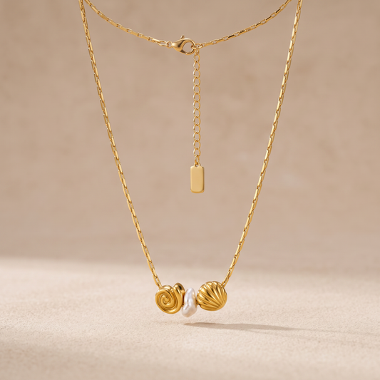 Asea Coastline Shell Choker — front view