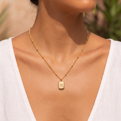 Asea Lumina Zircon Necklace — worn by model