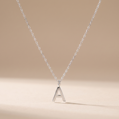 Asea Personalised Initial Necklace — Silver color