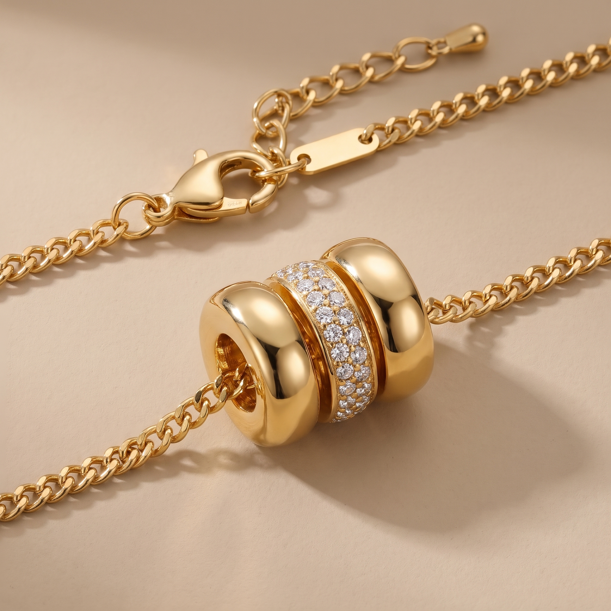 Asea Cap Blanc Pendant Necklace — close-up detail
