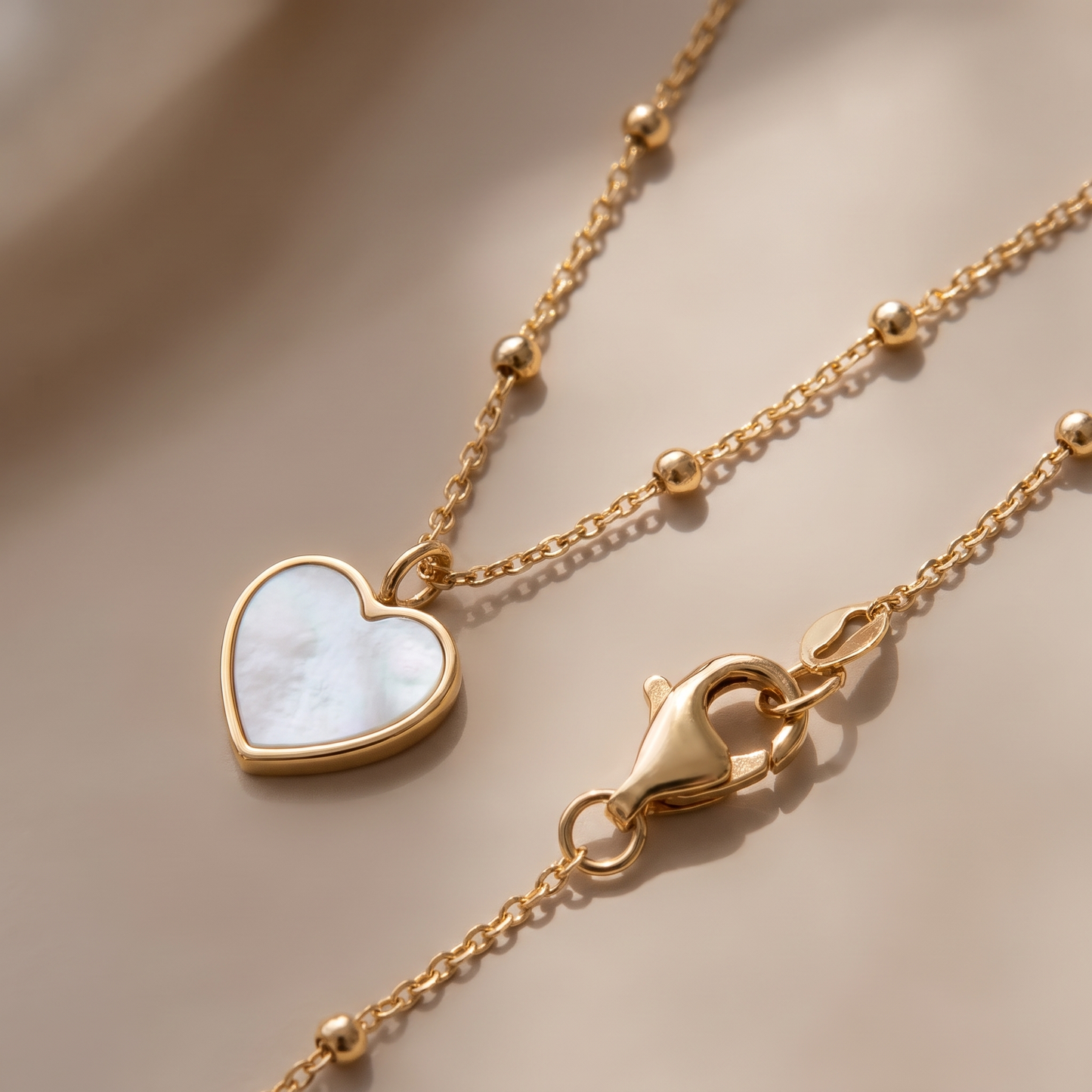 Asea Love Mother of Pearl Necklace — close-up detail