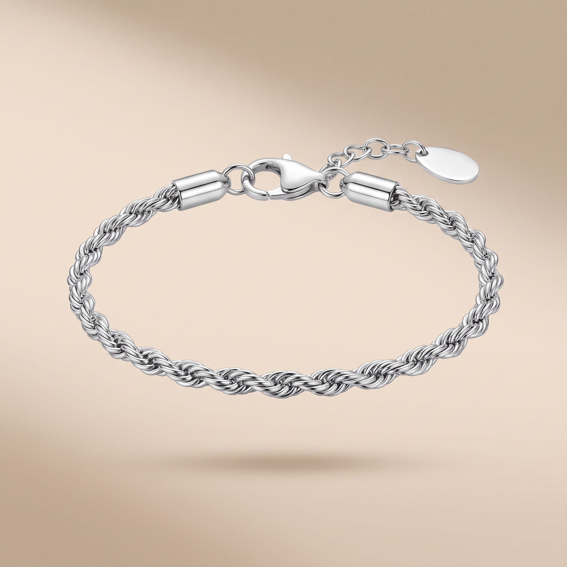 Asea Sagres Twisted Rope Bracelet — Silver color