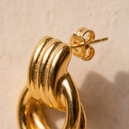 Asea Arcadia Sculptural Hoops — close-up detail