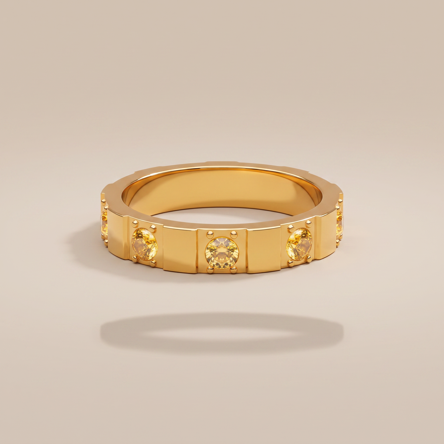 Asea Lemon Zest Band Ring — front view