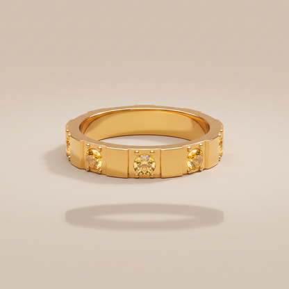 Asea Lemon Zest Band Ring — front view