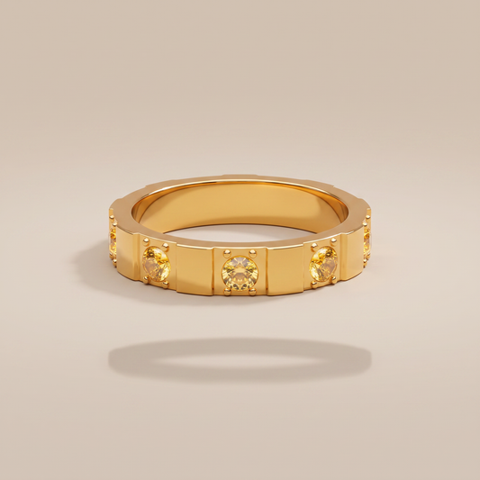 Asea Lemon Zest Band Ring — front view