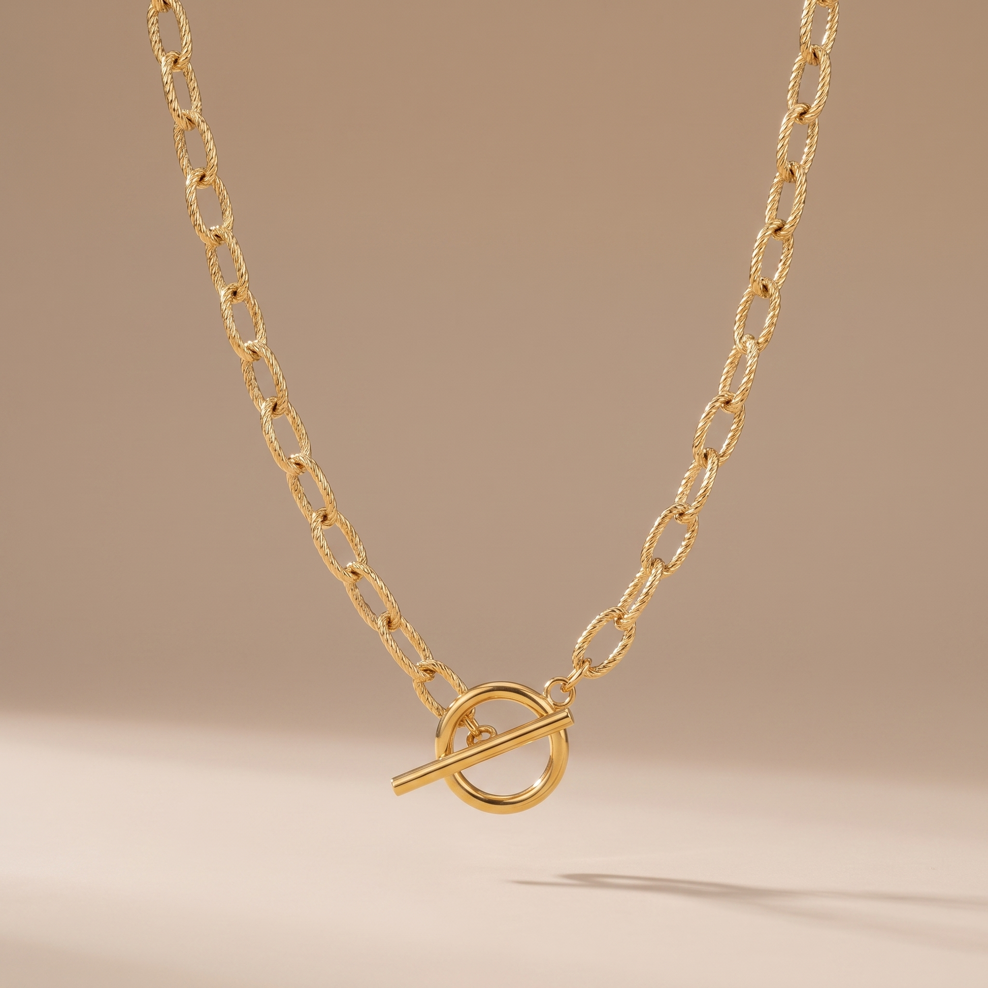 Asea Toggle Paperclip Choker — front view