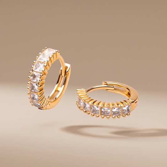 Asea Luciana Shimmer Hoops — front view