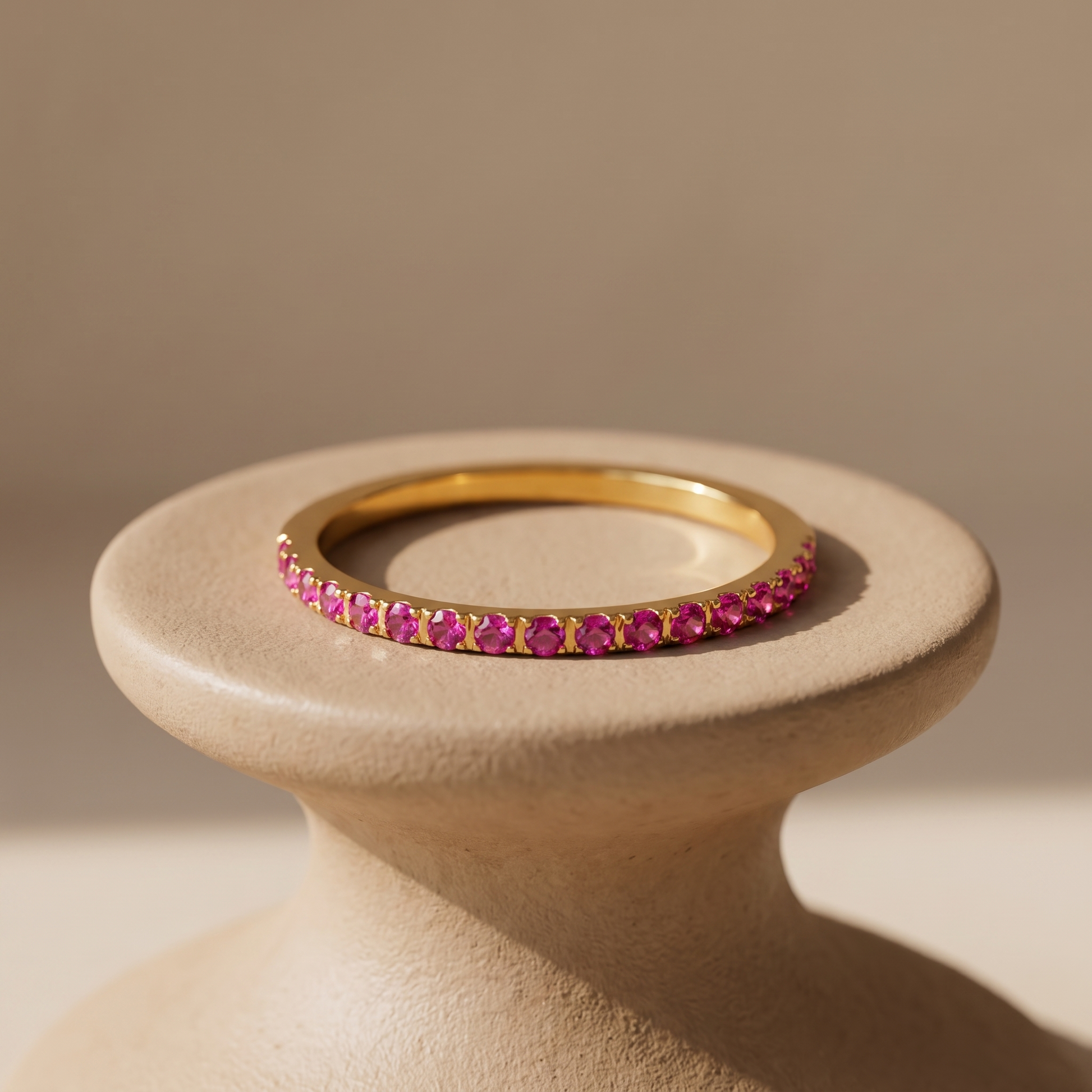 Asea Merlot Slim Stacking Ring — angle