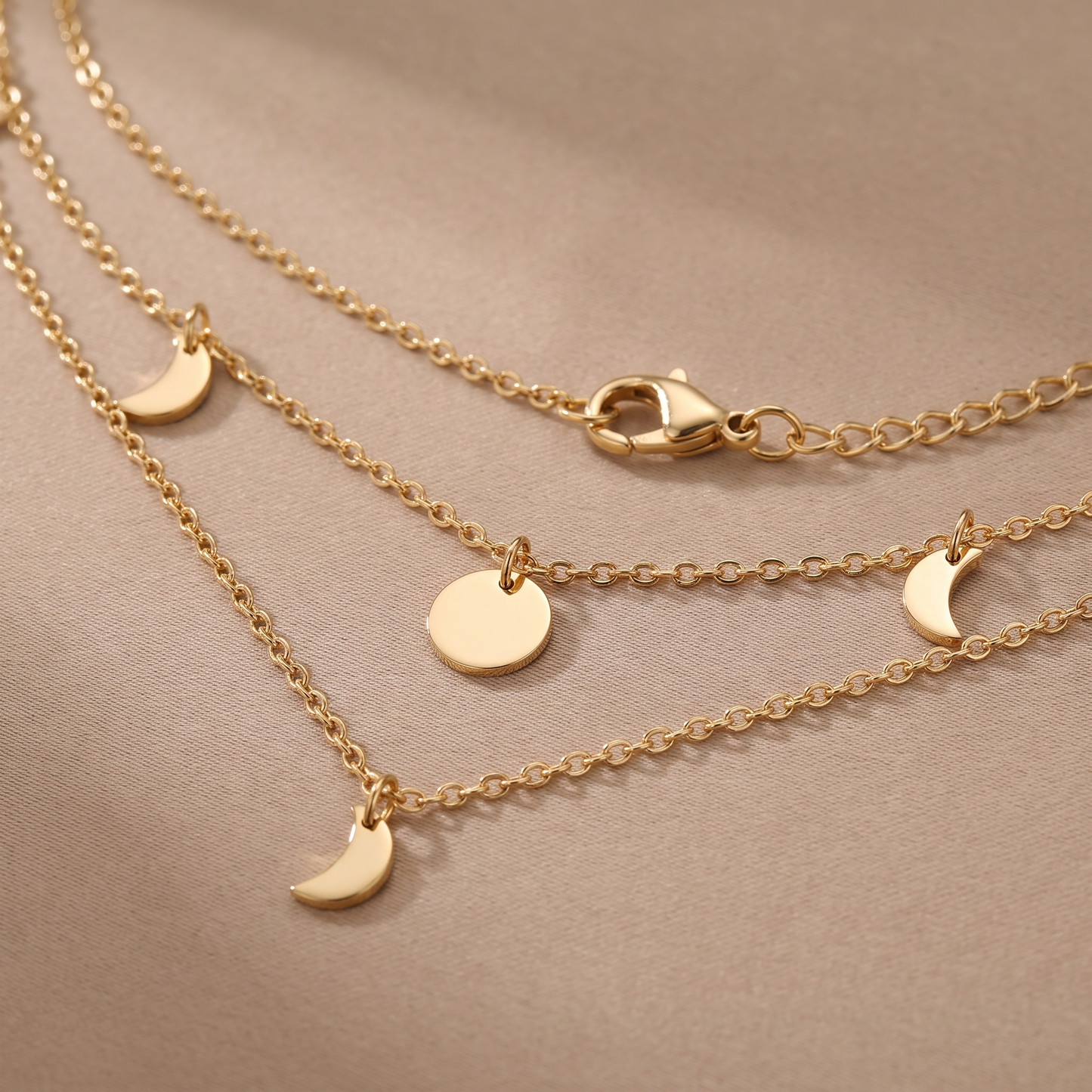 Asea Havana Layered Boho Necklace — close-up detail