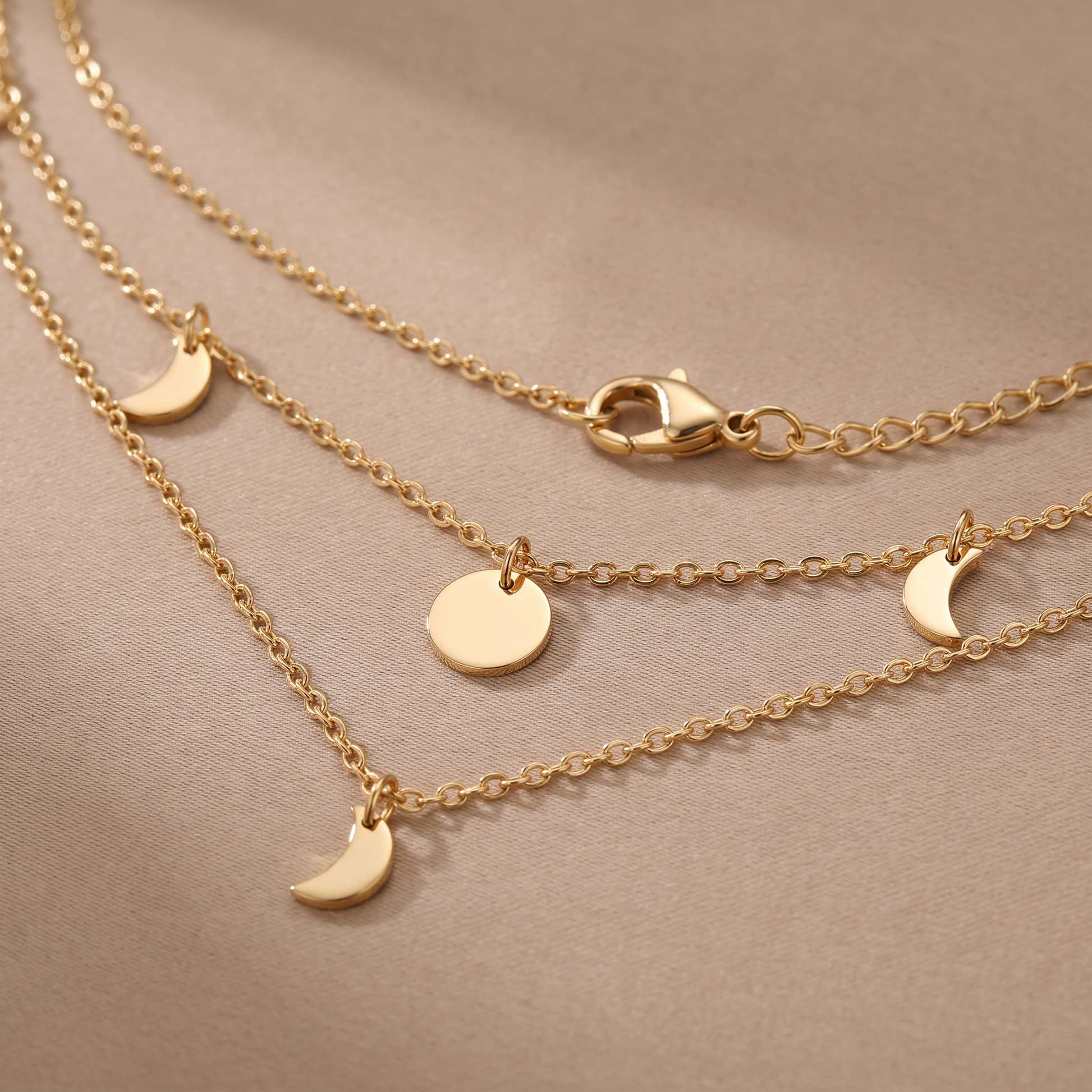 Asea Havana Layered Boho Necklace — close-up detail