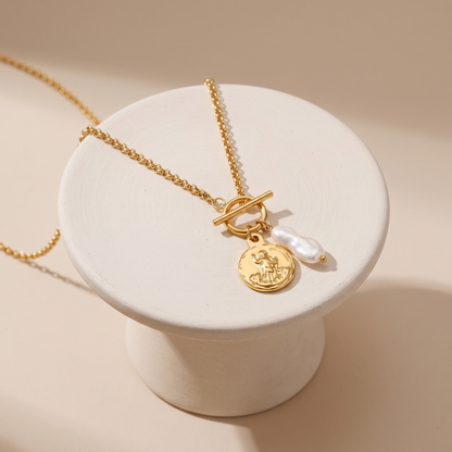 Asea Wanderer Pearl Necklace — Gold Color