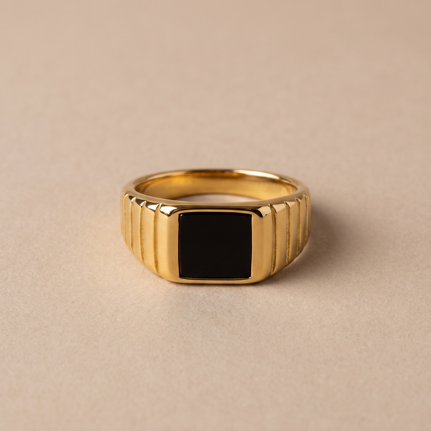 Asea Vora Black Onyx Ring — close-up detail