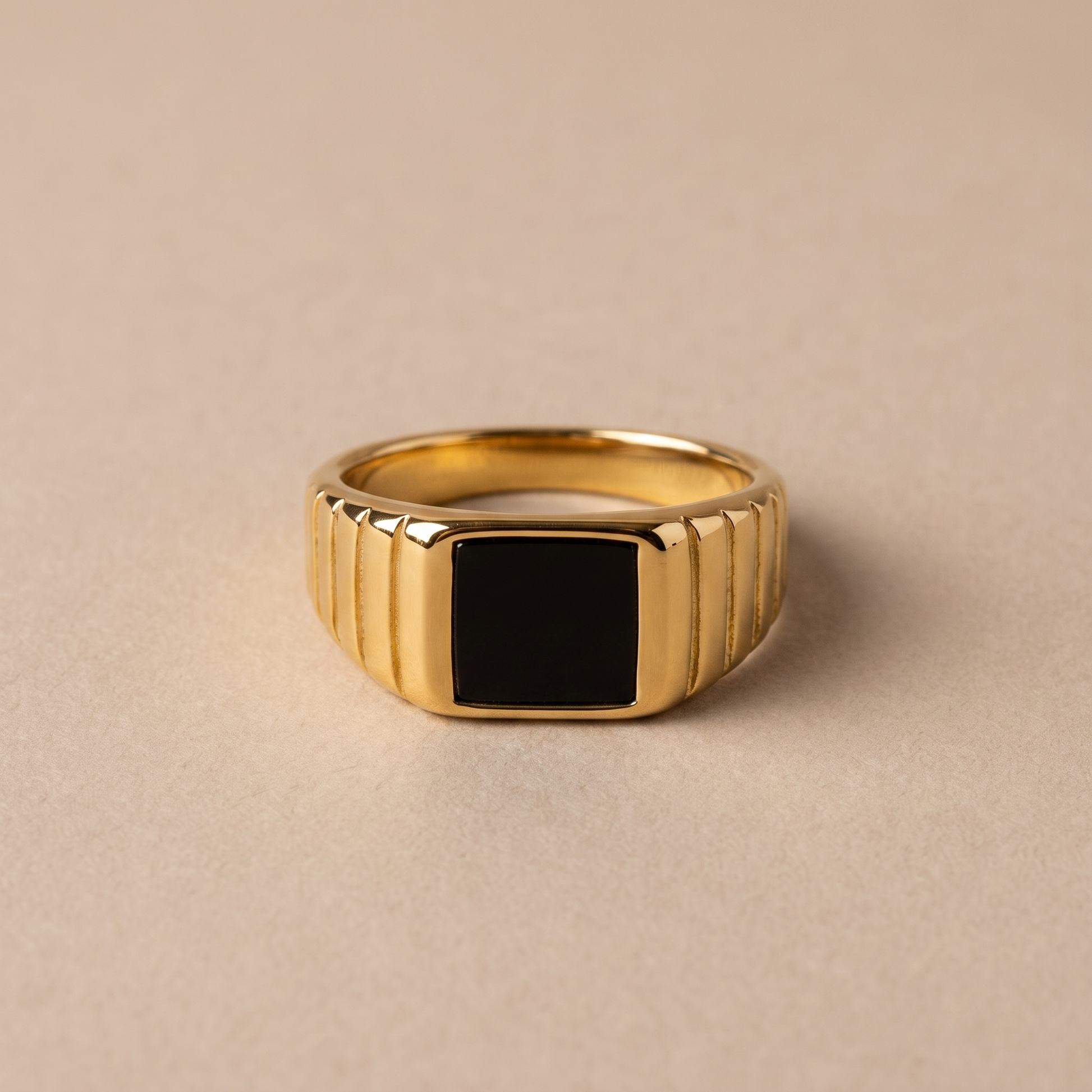 Asea Vora Black Onyx Ring — close-up detail