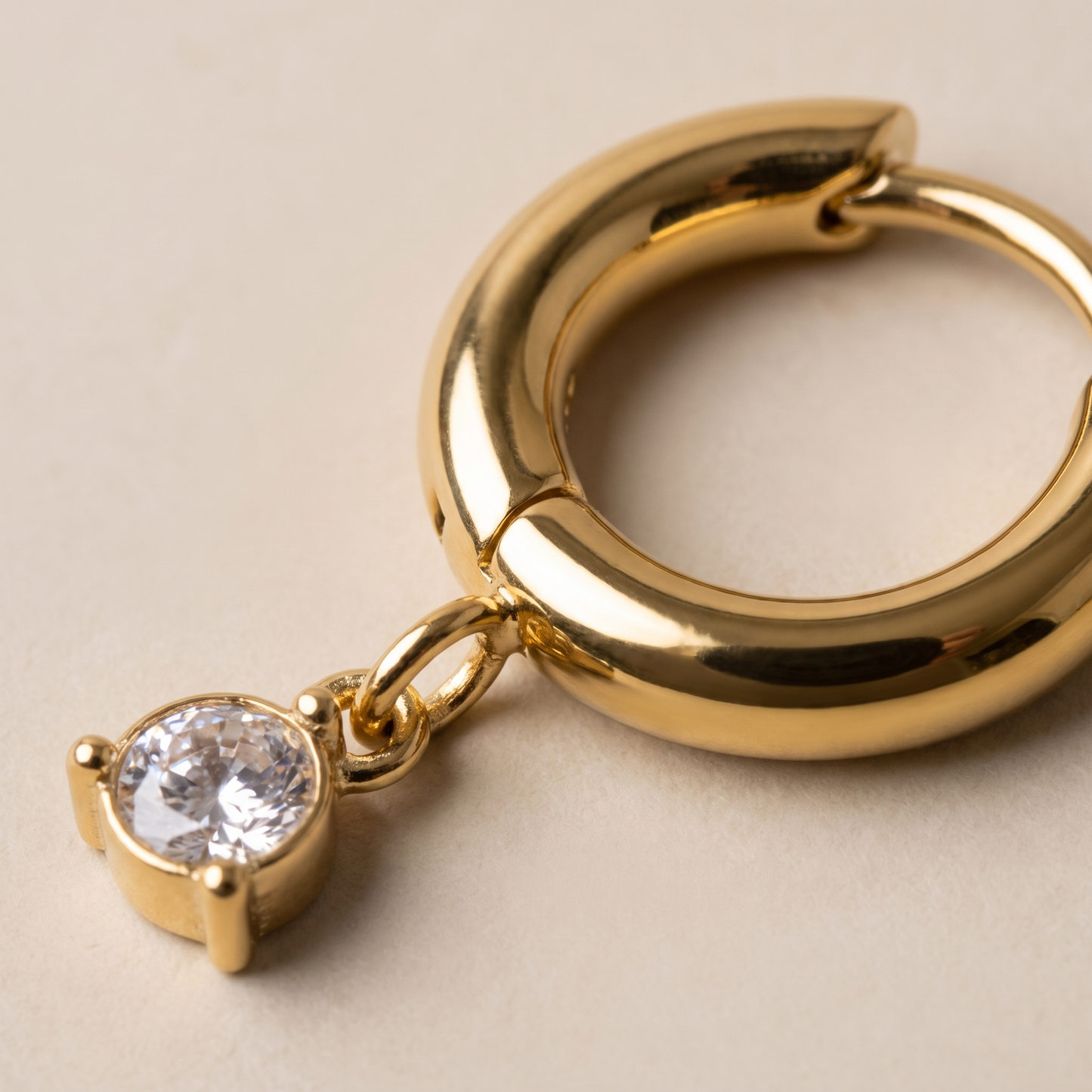 Asea Sparkle Zircon Hoops — close-up detail
