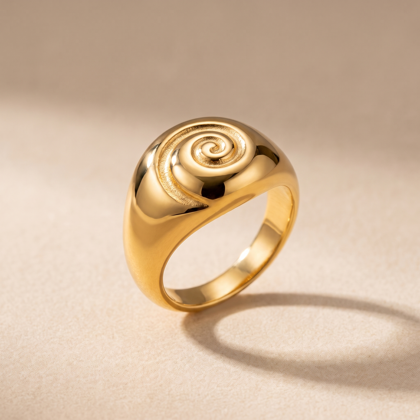 Asea Nerissa Spiral Ring — front view