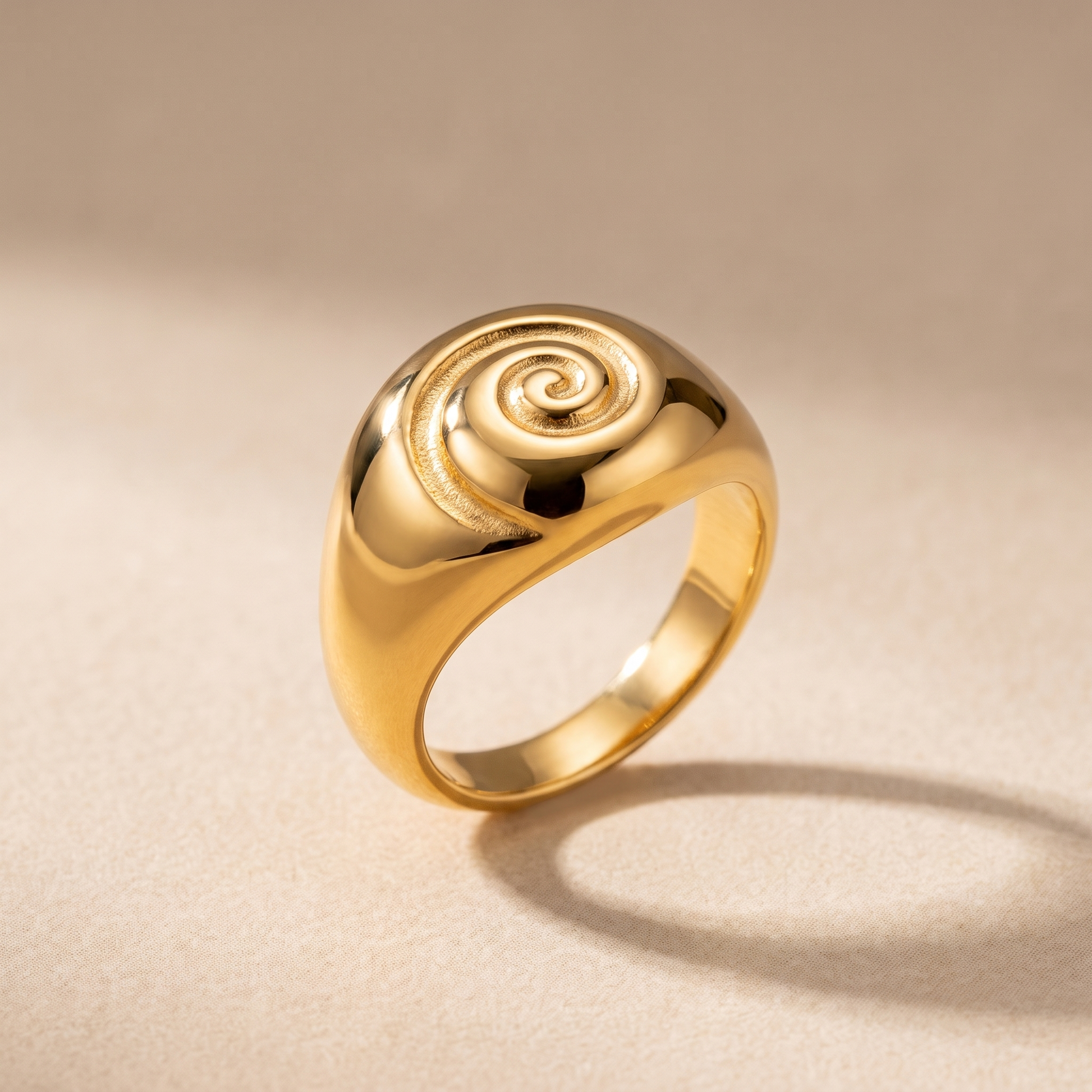 Asea Nerissa Spiral Ring — front view