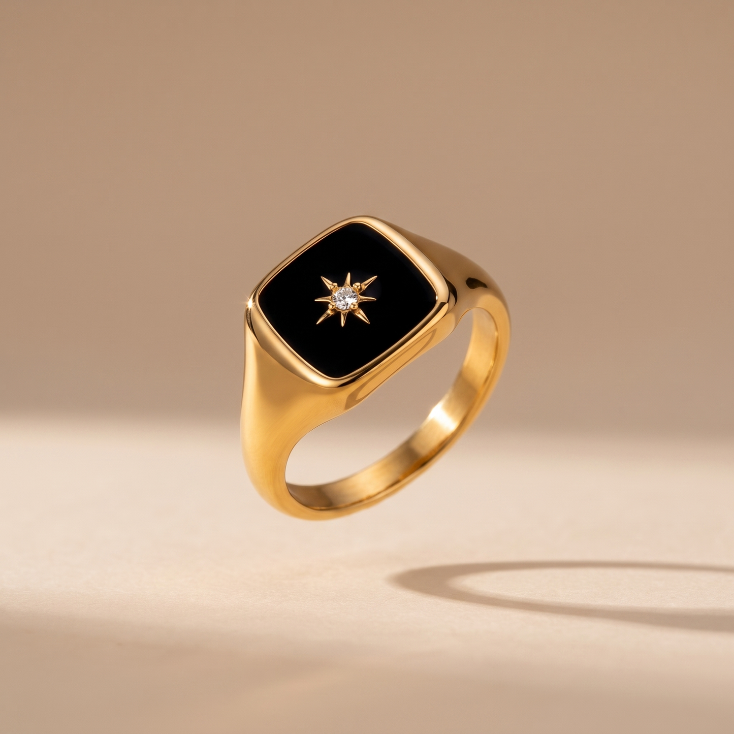 Asea Umbra North Star Ring — front view
