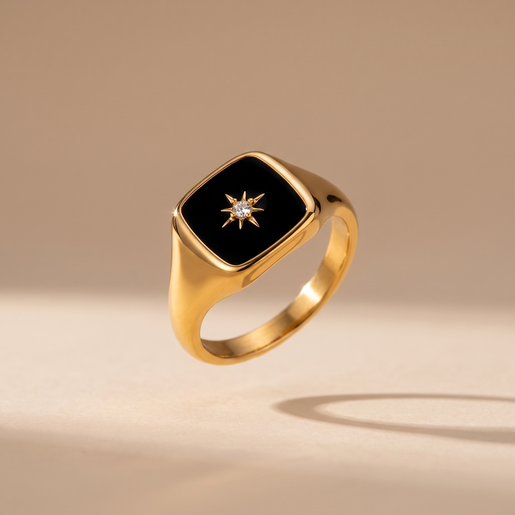 Asea Umbra North Star Ring — front view