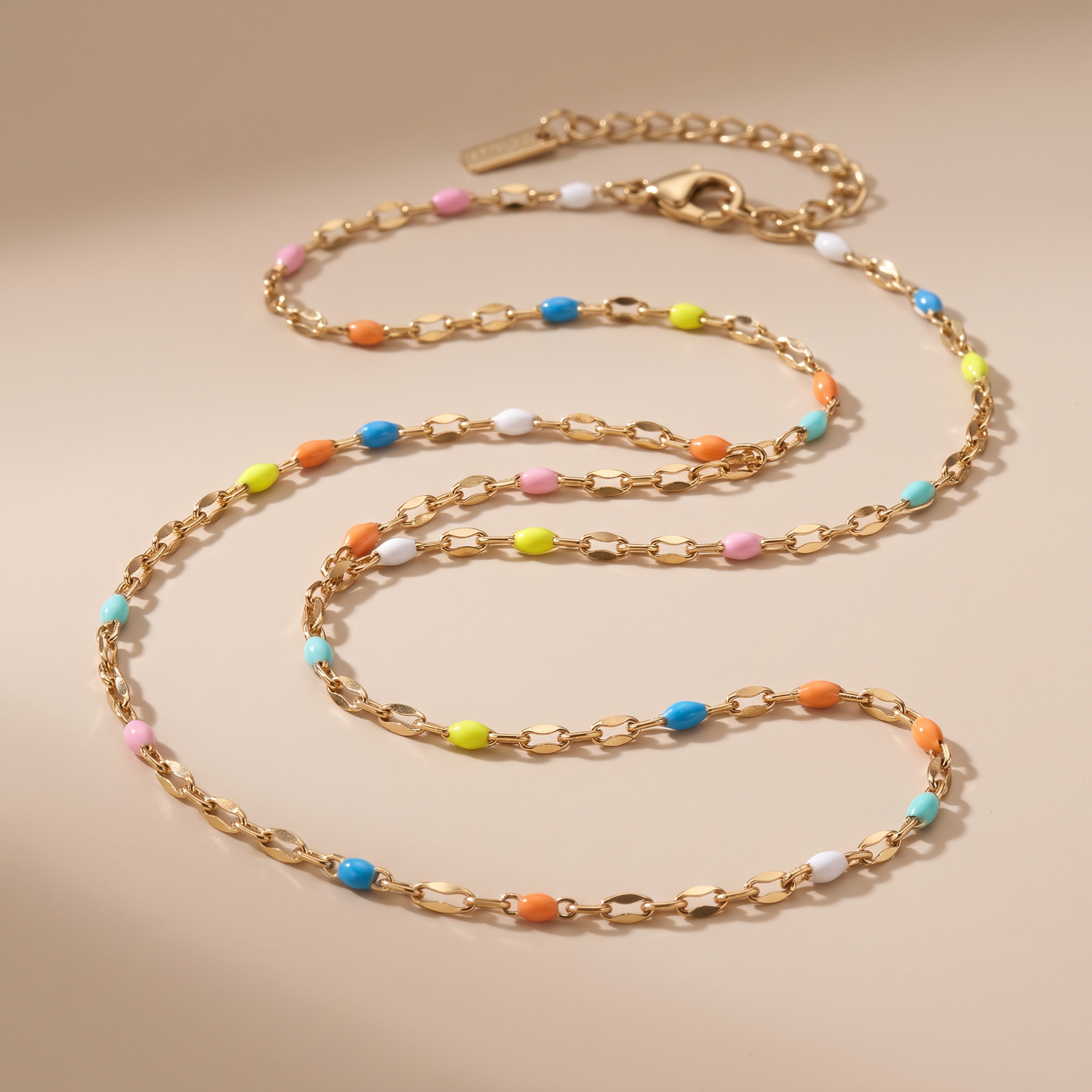 Asea Dainty Rainbow Choker — close-up detail