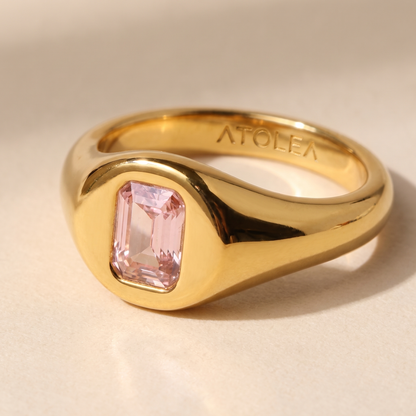 Asea Rosé Stone Ring — close-up detail