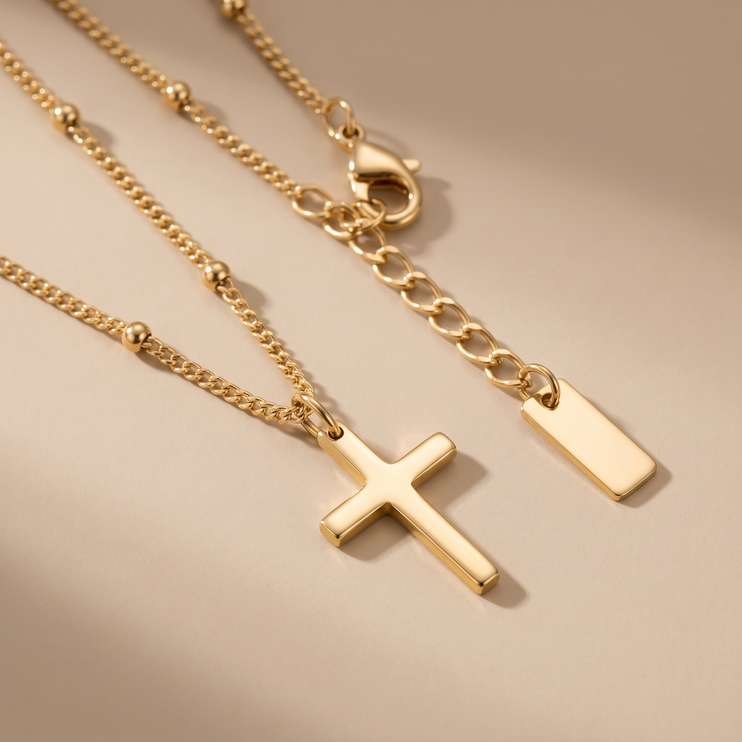 Asea Delicate Cross Pendant — close-up detail