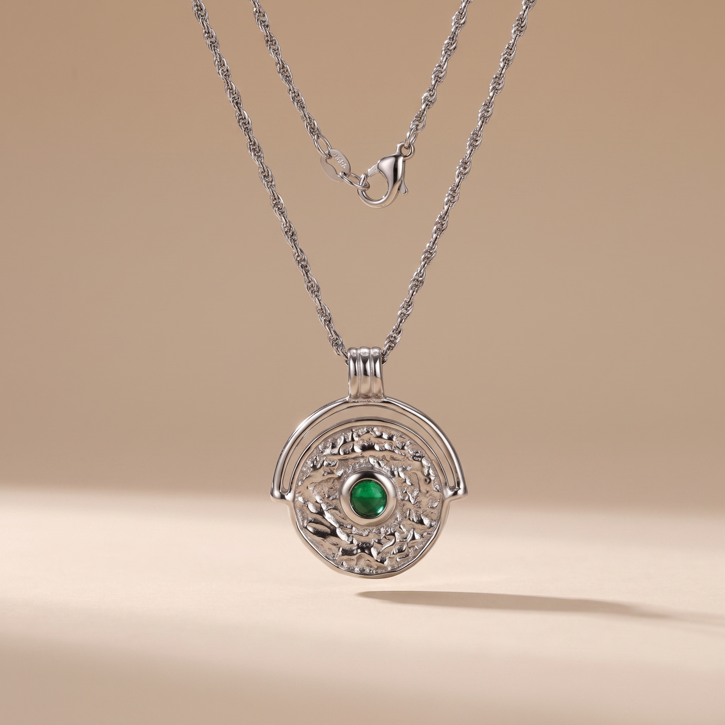 Asea Amara Coin Necklace — Silver color