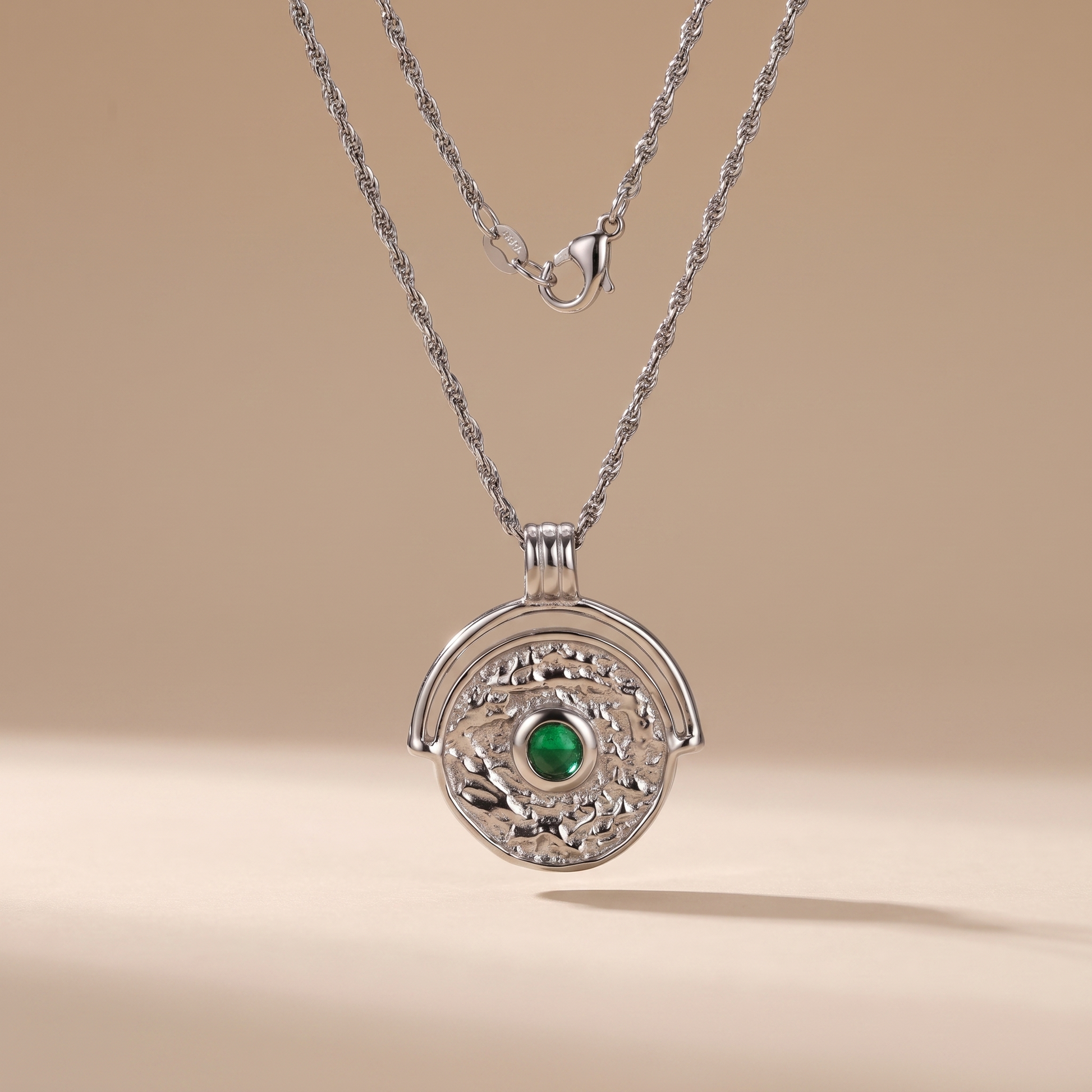 Asea Amara Coin Necklace — Silver color