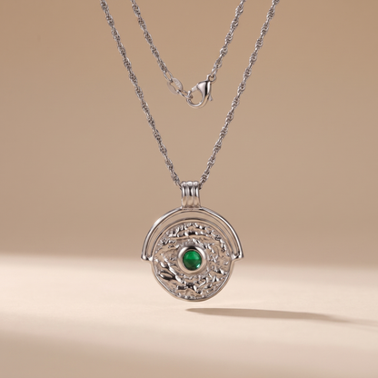 Asea Amara Coin Necklace — Silver color