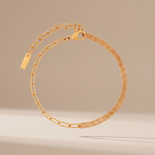 Asea Poise Mixed Chain Bracelet — front view