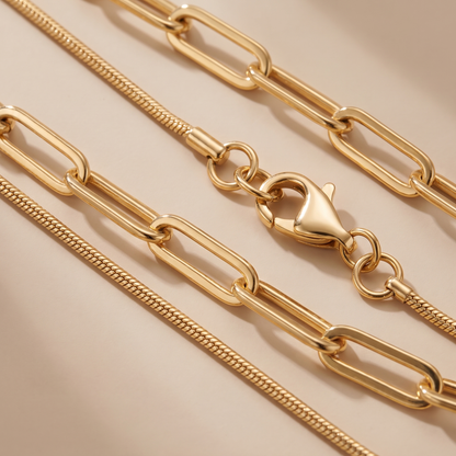 Asea Marbella Double Chain Necklace — close-up detail