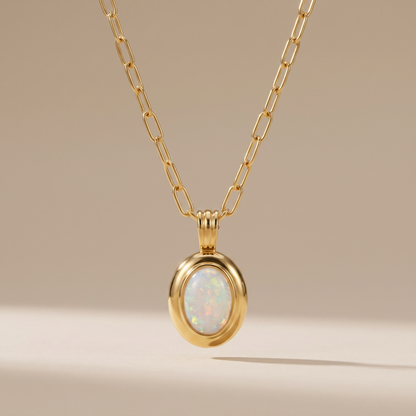 Asea Opal Aurelia Paperclip Necklace — front view