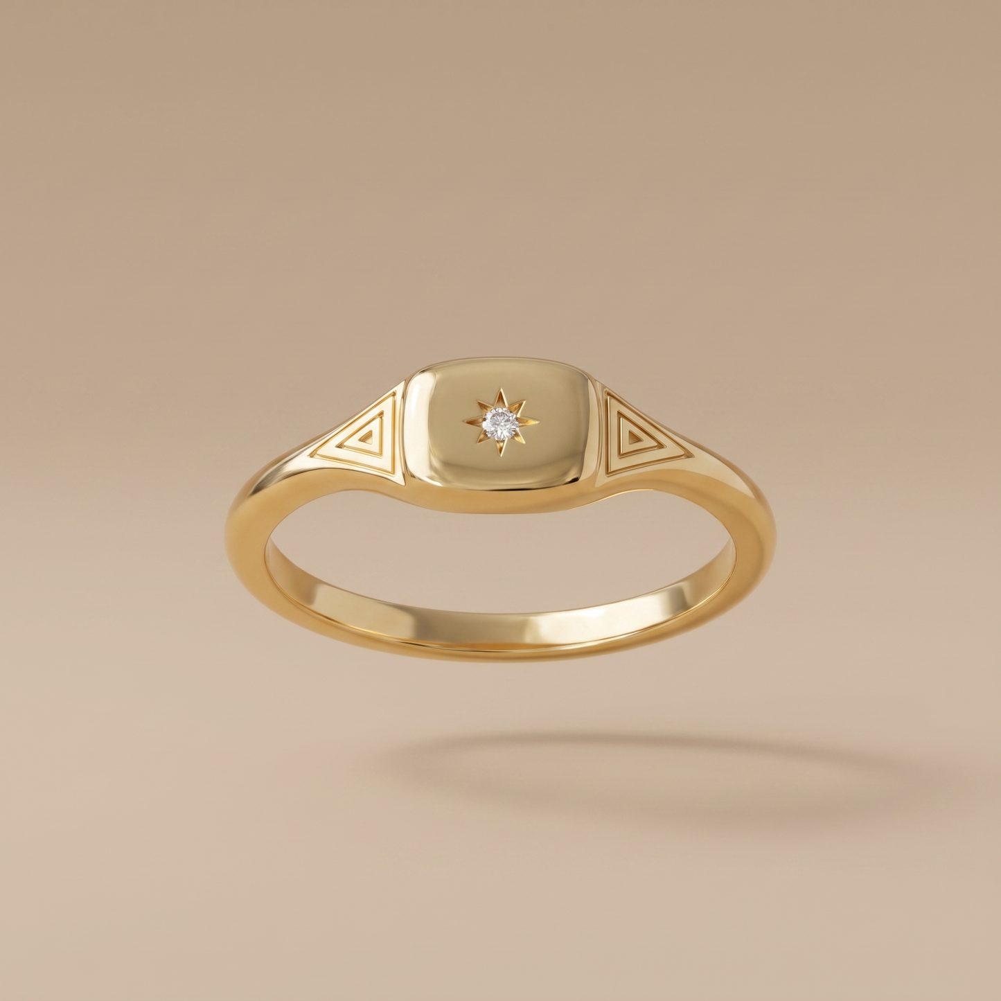 Asea Lumina Heirloom Signet Ring — front view
