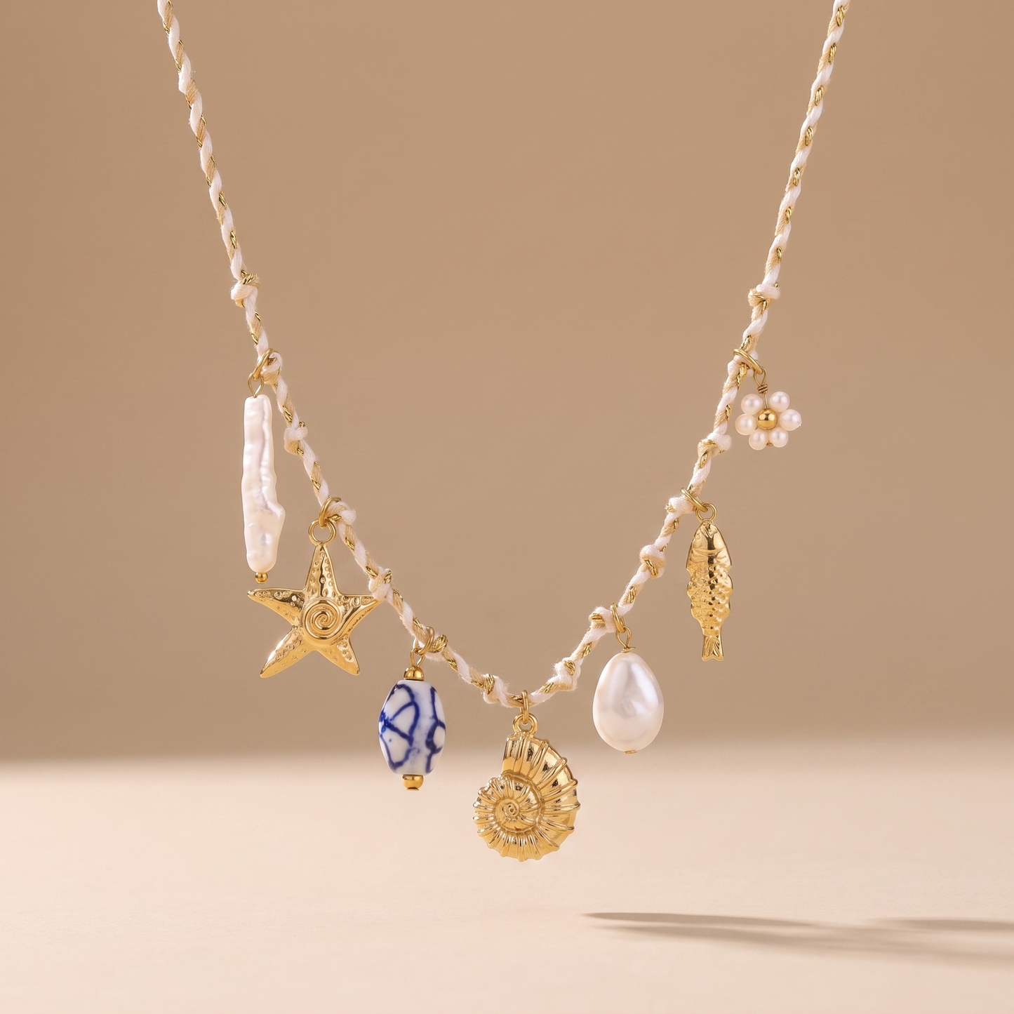 Asea High Tide Charm Necklace — front view