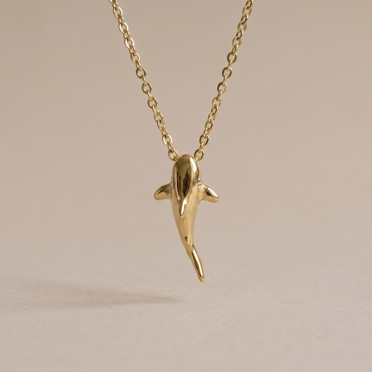 Asea Shark Pendant Necklace — front view