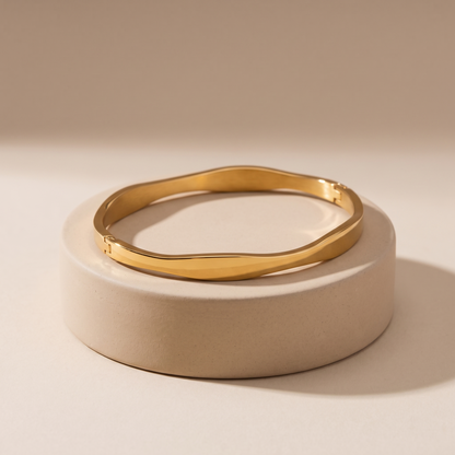 Asea Organic Wave Bangle — angle